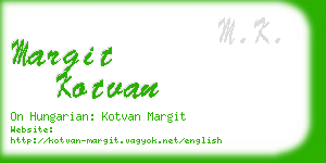 margit kotvan business card